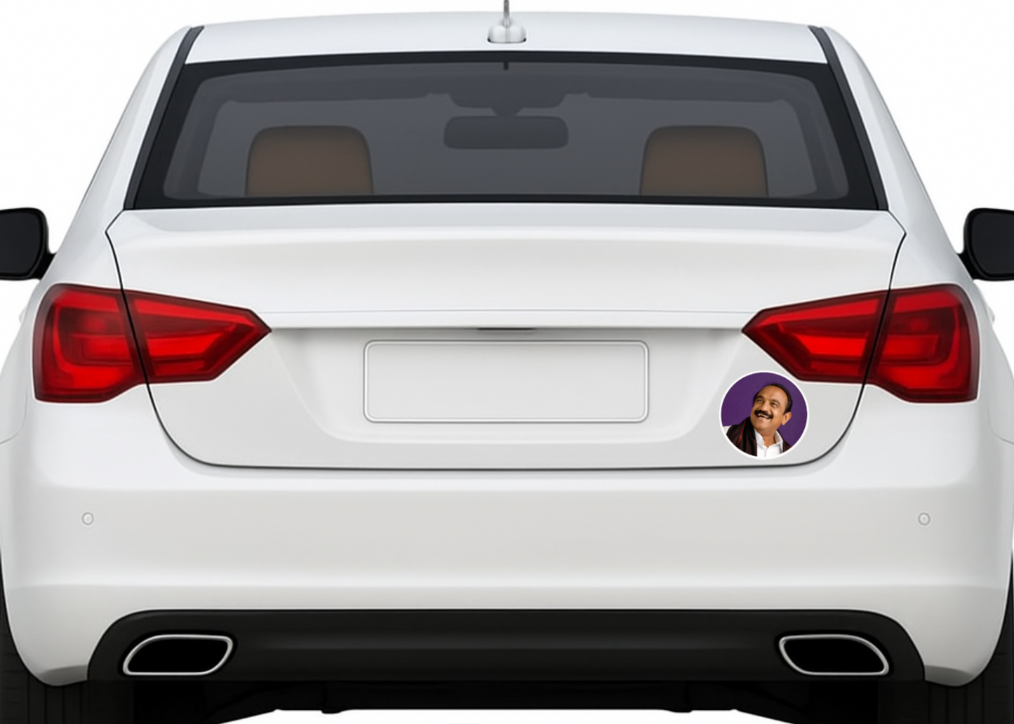 Smeeps Vaiko Portrait Round Sticker – 10.16 cm (4 Inch) Car & Bike Vinyl Decal | Waterproof UV Resistant Political Sticker