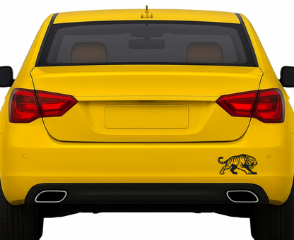 Smeeps Roaring Tiger Sticker – 8.89 x 5.08 cm Car & Bike Vinyl Decal | Wild Predator Silhouette Design | Waterproof & Durable