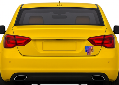 Smeeps “Don’t Touch Me” Car Sticker – 10.16 x 11.43 cm Neon Glow Decal | Waterproof Vinyl | Car Back Bumper & Window Protection Sticker