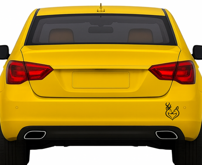 Smeeps Deer Couple Heart Sticker – 8.89 x 6.86 cm Car & Bike Vinyl Decal | Romantic Deer Love Design | Waterproof & Durable