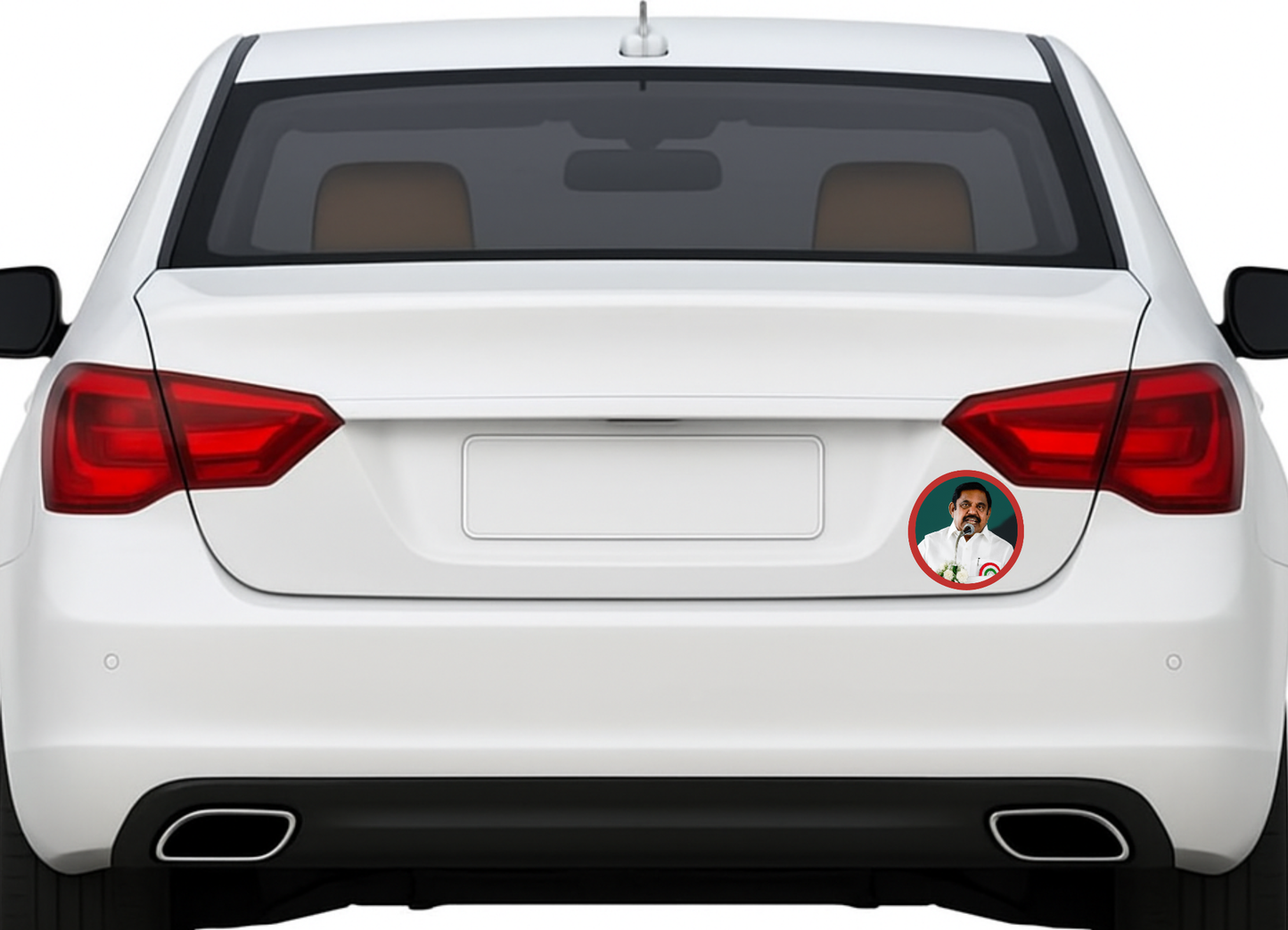 Smeeps EPS Sticker – Edappadi K. Palaniswami Photo Circle Decal | 10.16 cm Premium Vinyl | Waterproof & UV Resistant Political Sticker for Car/Bike