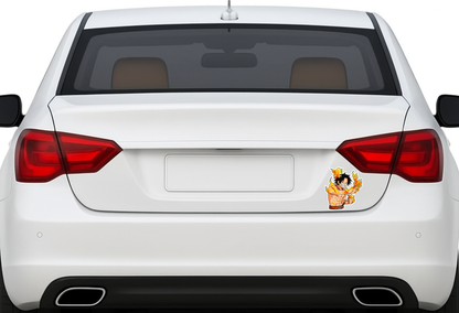 Smeeps Ace Fire Fist Anime Sticker – 8.89 x 10.16 cm Car & Bike Vinyl Decal | One Piece Inspired Waterproof Flame Design