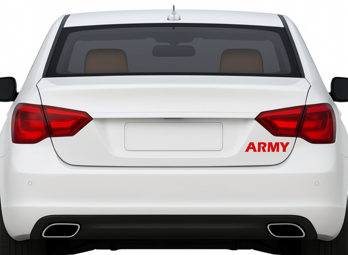 Smeeps ARMY Text Sticker – 14.1 x 3 cm Bold Red Vinyl Decal | Car Lettering | Military Style Font | Waterproof & UV-Resistant Design Font Used: Helvetica Bold
