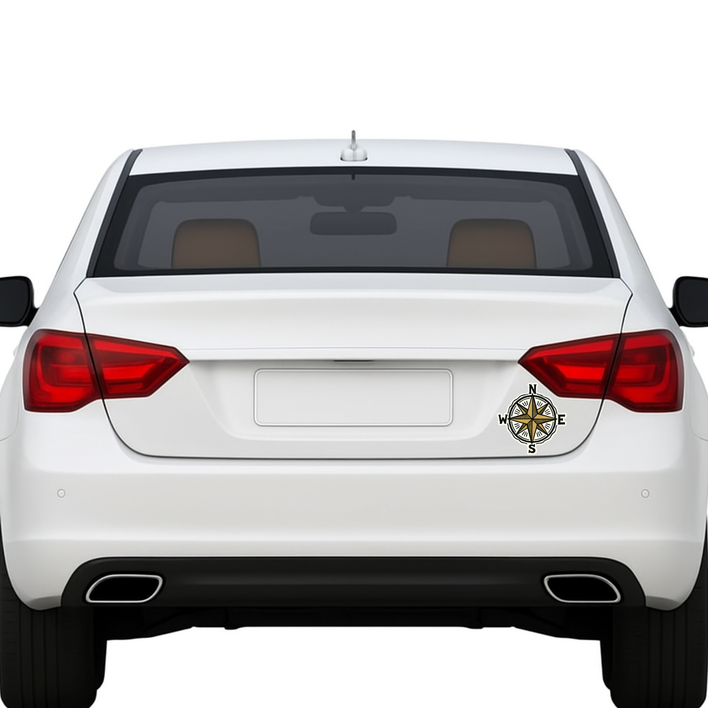 Smeeps Compass Rose Sticker – 10.41 x 10.16 cm Car, Bike & Travel Gear Vinyl Decal | Vintage Adventure Theme | Waterproof & Durable Design