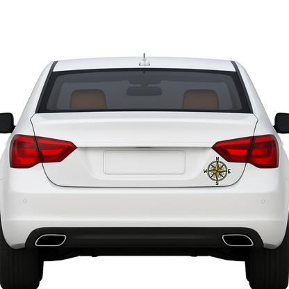 Smeeps Compass Rose Sticker – 10.41 x 10.16 cm Car, Bike & Travel Gear Vinyl Decal | Vintage Adventure Theme | Waterproof & Durable Design