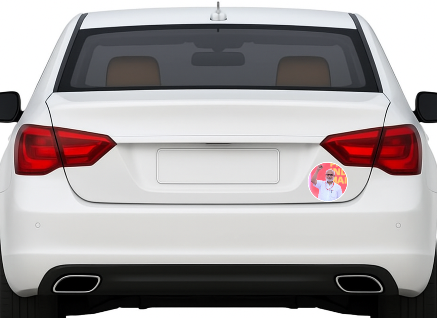 Smeeps M A Baby CPI(M) Sticker – 10.16 cm (4 Inch) Round Car & Bike Vinyl Decal | Waterproof UV Resistant Political Design