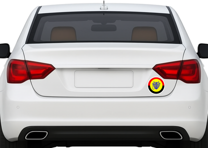 Smeeps DMDK Drum Symbol Round Sticker – 10.16 cm (4 Inch) Car & Bike Vinyl Decal | Waterproof UV Resistant Political Sticker