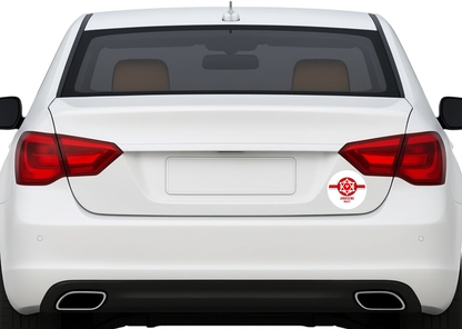 Smeeps Janasena Party Logo Round Sticker – 10.16 cm (4 Inch) Car & Bike Vinyl Decal | Waterproof UV Resistant Political Sticker