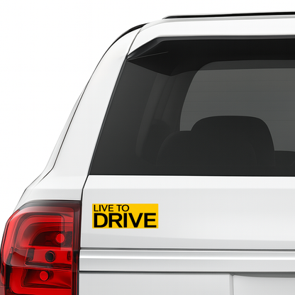 Smeeps Live To Drive Sticker – 14 × 5.08 cm (5.5 × 2 Inch) Premium Vinyl Decal | Bold Motivational Bike Quote Design | Waterproof UV Resistant Wash Proof | Pack of 1