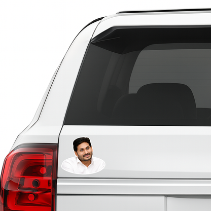 Smeeps Political Leader Portrait Vinyl Sticker – 10.16 × 8.64 cm (4 × 3.4 Inch) Waterproof Car Bike Laptop Decal | UV Resistant Wash Proof Premium Die-Cut Sticker | Pack of 1