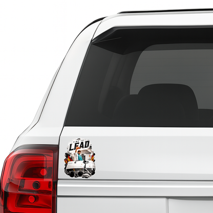 Thalapathy Vijay “Time To Lead” Die-Cut Sticker – 11.43 × 8.89 cm (4.5 × 3.5 Inch) Waterproof UV Resistant Vinyl Car & Bike Sticker for Car, Helmet, Laptop & Rear Glass | Premium Political Fan Art Decal Pack of 1