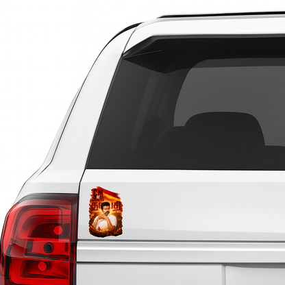 Thalapathy Vijay “CM of 2026” Die-Cut Sticker – 11.43 × 7.62 cm (4.5 × 3 Inch) Waterproof UV Resistant Vinyl Car & Bike Sticker for Car, Helmet, Laptop & Rear Glass | Premium Tamil Political Fan Art Decal Pack of 1