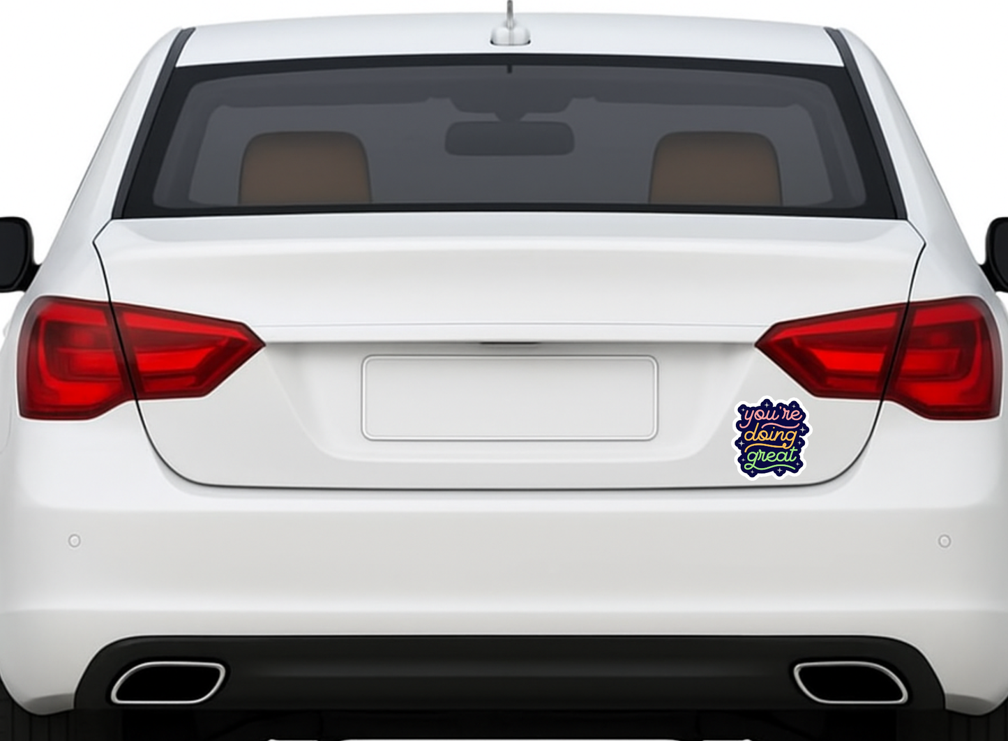 Smeeps “You’re Doing Great” Sticker – 9.66 x 10.16 cm Positive Encouragement Vinyl Decal | Colorful Hand-Lettered Design | Waterproof & UV-Resistant Car, Bike & Laptop Sticker