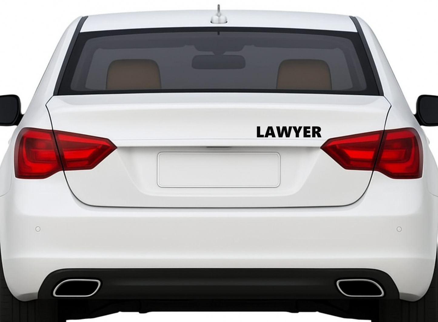 Smeeps LAWYER Text Sticker – 18 x 3 cm Bold Black Vinyl Decal | Car & Bike Label | Professional Identification Sticker | Waterproof & UV-Resistant Design
