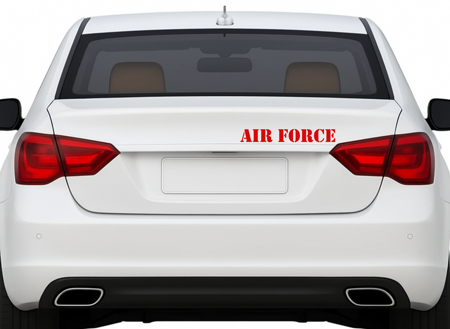 Smeeps Air Force Sticker – 21.6 x 3 cm Car & Bike Vinyl Decal | Bold Red Military Text Design | Waterproof & Durable
