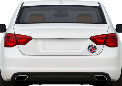 Smeeps Cricket Champion Player Sticker – 10.16 cm (4 Inch) Round Car & Bike Vinyl Decal | Premium Sports Design | Waterproof UV Resistant