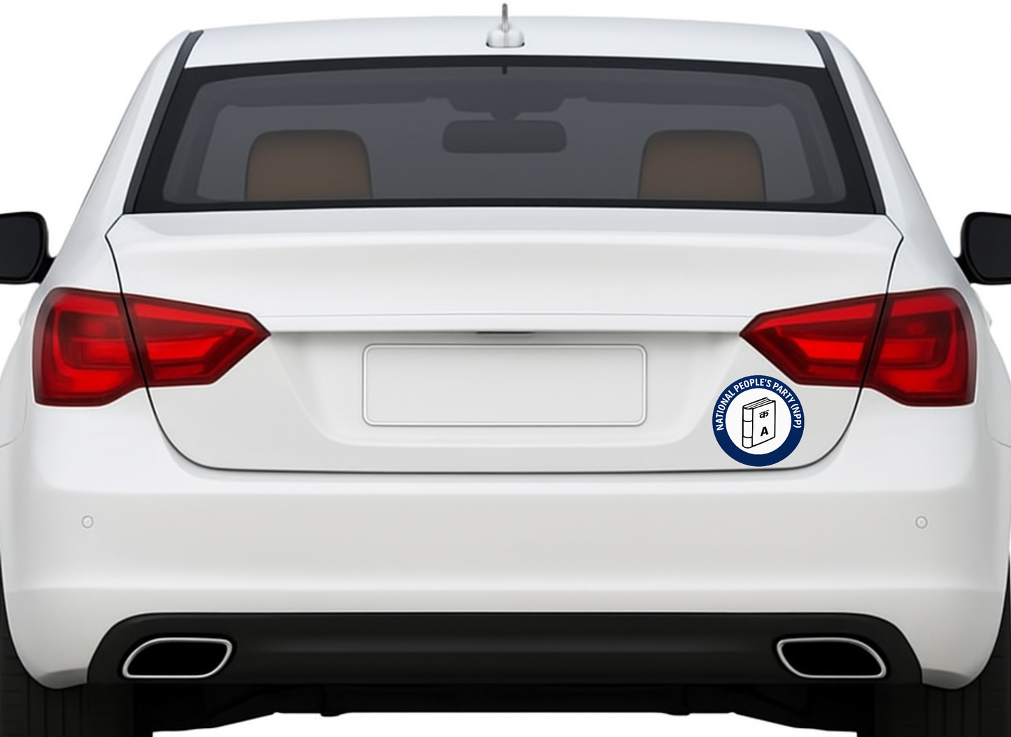 Smeeps National People’s Party NPP Sticker – 10.16 cm (4 Inch) Round Car & Bike Vinyl Decal | Waterproof UV Resistant Political Party Design