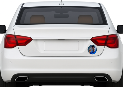 Smeeps Jasprit Bumrah Team India Sticker – 10.16 × 10.16 cm (4 × 4 Inch) Round Car & Bike Vinyl Decal | Indian Fast Bowler Action Design | Waterproof UV Resistant