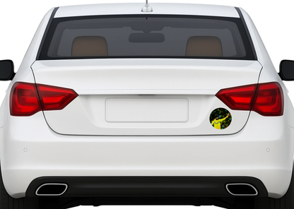 Smeeps Ravindra Jadeja CSK Sticker – 10.16 × 10.16 cm (4 × 4 Inch) Round Car & Bike Vinyl Decal | Chennai Super Kings All-Rounder Design | Waterproof UV Resistant