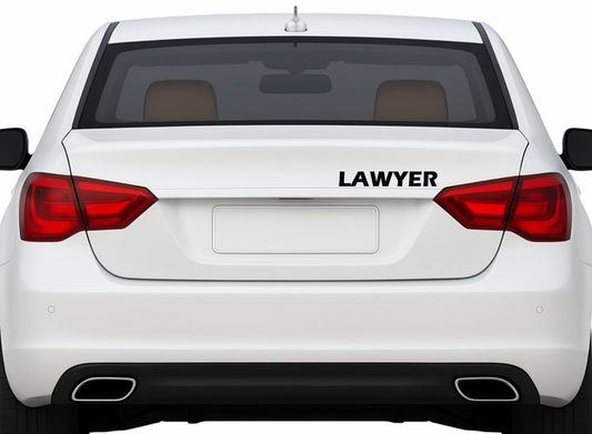 Smeeps LAWYER Text Sticker – 20 x 3 cm Professional Black Vinyl Decal | Car and Bike Label | Bold Identity Sticker | Waterproof and UV-Resistant Design