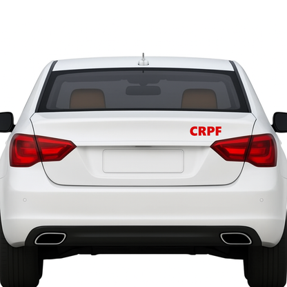 Smeeps CRPF Red Letter Car Sticker – 3 x 10.25 cm Waterproof Vinyl Decal | Bold Military Style for Car, Bike, Helmet