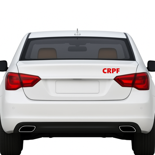 Smeeps CRPF Red Letter Car Sticker – 3 x 10.25 cm Waterproof Vinyl Decal | Bold Military Style for Car, Bike, Helmet