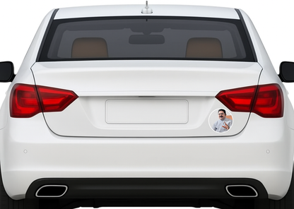 Smeeps T. T. V. Dhinakaran Portrait Round Sticker – 10.16 cm (4 Inch) Car & Bike Vinyl Decal | Waterproof UV Resistant Political Sticker