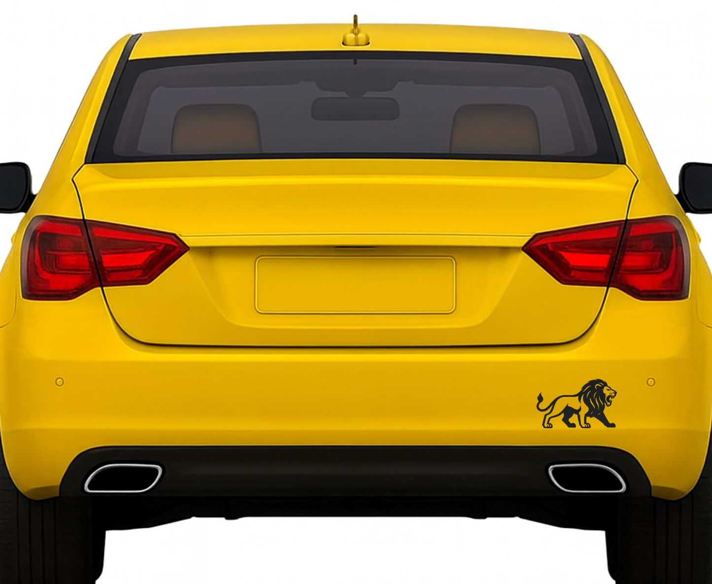 Smeeps Roaring Lion Sticker – 5.34 x 8.89 cm Car & Bike Vinyl Decal | Bold Lion Silhouette Design | Waterproof & Durable