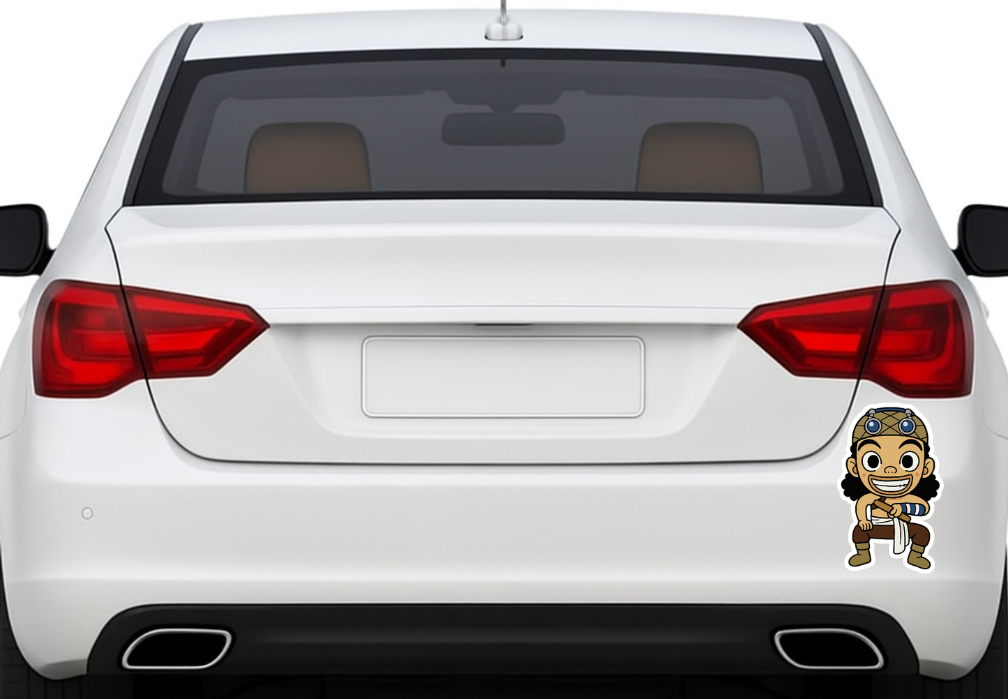 Smeeps Usopp Chibi Sticker – 11.94 x 7.62 cm Car & Bike Vinyl Decal | Funny Anime Character Design | Waterproof & UV-Resistant