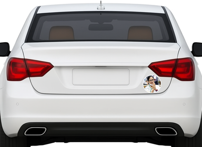 Smeeps Mamata Banerjee Portrait Sticker – 10.16 cm (4 Inch) Round Car & Bike Vinyl Decal | Waterproof UV Resistant Political Design