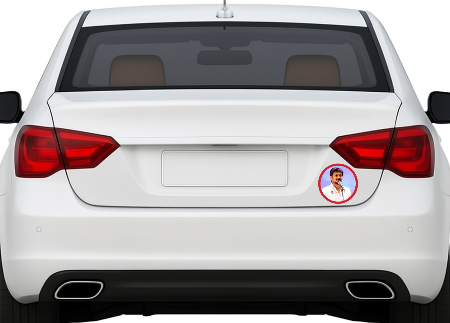 Smeeps Udhayanidhi Stalin Sticker – DMK Youth Wing Leader Decal | 10.16 cm Premium Vinyl | Waterproof & UV Resistant Political Car/Bike Sticker