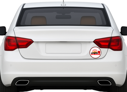 Smeeps DMK Party Sticker – Rising Sun Symbol with Red Fist | 10.16 cm Premium Vinyl | Waterproof & UV Resistant Political Car/Bike Decal