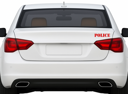 Smeeps POLICE Sticker – 14.4 x 3 cm Car, Bike & Door Vinyl Decal | Bold Red Design | Waterproof & Durable Label