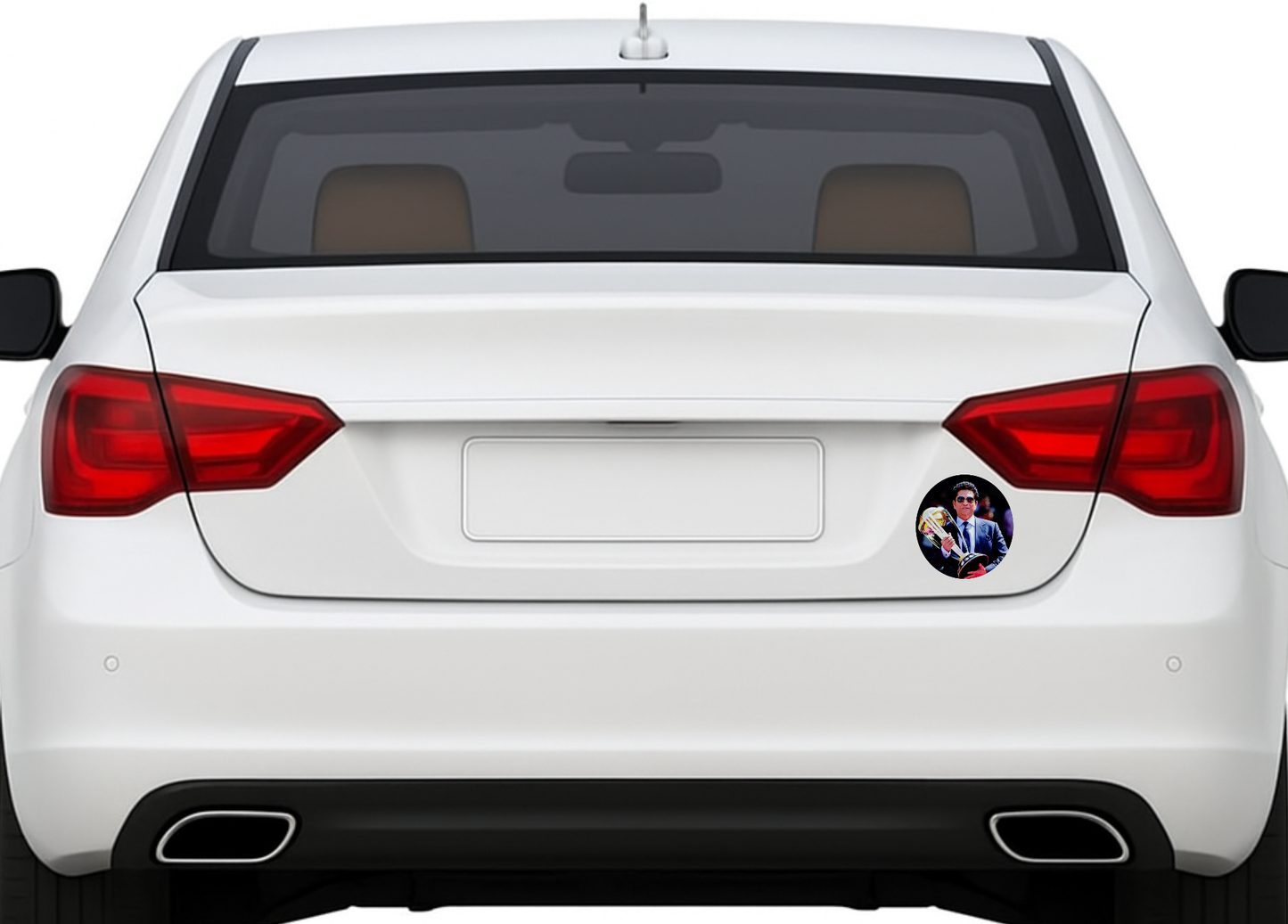 Smeeps Sachin Tendulkar Trophy Sticker – 10.16 cm (4 Inch) Legendary Cricket Vinyl Decal | Waterproof UV Resistant Round Sticker