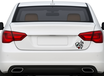 Smeeps Positive Vibes Only Sticker – 10.16 cm Motivational Stylish Vinyl Decal | Car & Bike Rear Glass Sticker | Waterproof & UV Resistant