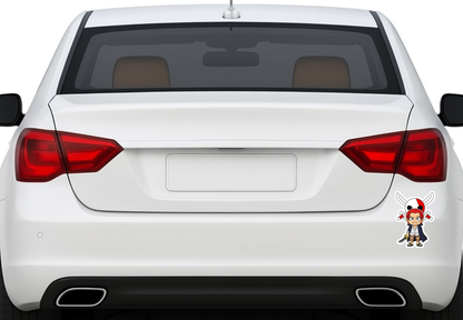 Smeeps Red-Haired Shanks Sticker – 10.42 x 7.62 cm Car & Bike Vinyl Decal | Chibi Pirate Captain Design | Waterproof & UV Resistant