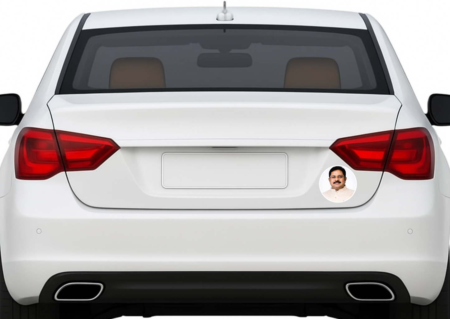 Smeeps TTV Dhinakaran Portrait Round Sticker – 10.16 cm (4 Inch) Car & Bike Vinyl Decal | Waterproof UV Resistant Political Sticker