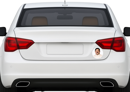 Smeeps TTV Dhinakaran Portrait Round Sticker – 10.16 cm (4 Inch) Car & Bike Vinyl Decal | Waterproof UV Resistant Political Sticker