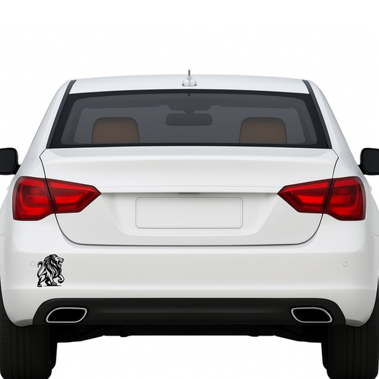 Smeeps Roaring Lion Sticker – 10.16 x 8.39 cm Car & Bike Vinyl Decal | Majestic Standing Lion Design | Waterproof & Durable