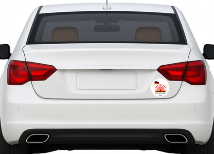 Smeeps DMK Logo Sticker – 10.16 cm Round Vinyl Decal | Dravida Munnetra Kazhagam Emblem | Waterproof & UV Resistant Car/Bike Sticker