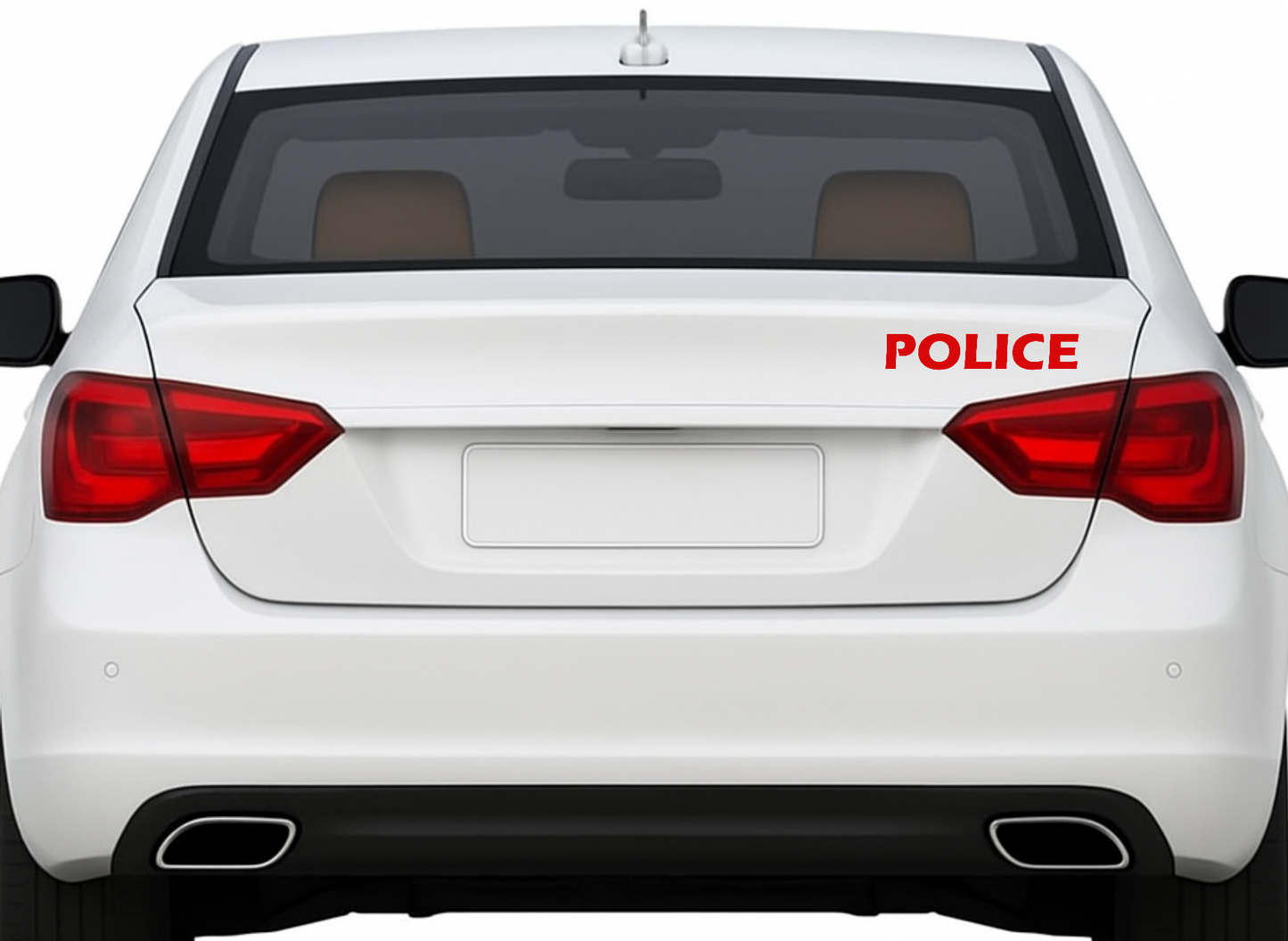 Smeeps POLICE Sticker – 16.1 x 3 cm Car & Bike Vinyl Decal | Bold Red Text | Waterproof & Durable Design