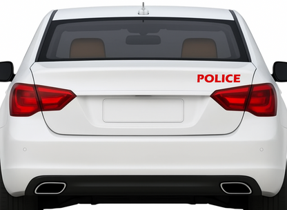 Smeeps POLICE Sticker – 16.1 x 3 cm Car & Bike Vinyl Decal | Bold Red Text | Waterproof & Durable Design