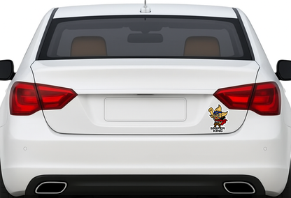 Smeeps Sniper King Sticker – 10.42 x 7.62 cm Car & Bike Vinyl Decal | One Piece Usopp Superhero Mask Design | Waterproof & UV Resistant