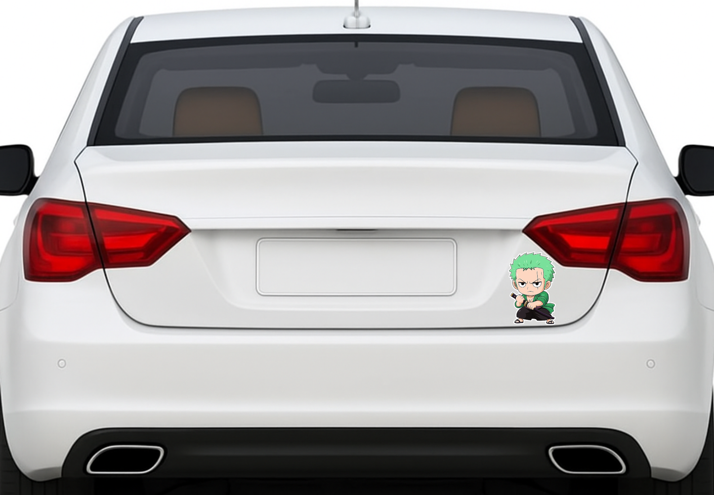 Smeeps Zoro Chibi Sticker – 11.43 x 7.62 cm Sword Pose Anime Car & Bike Decal | Waterproof & UV Resistant Vinyl