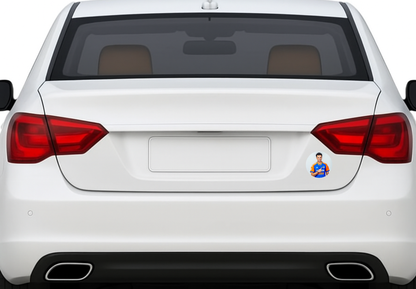 Smeeps Abhishek Sharma Sticker – 10.16 cm (4 Inch) India Jersey Fan Vinyl Decal | Waterproof UV Resistant Round Sticker