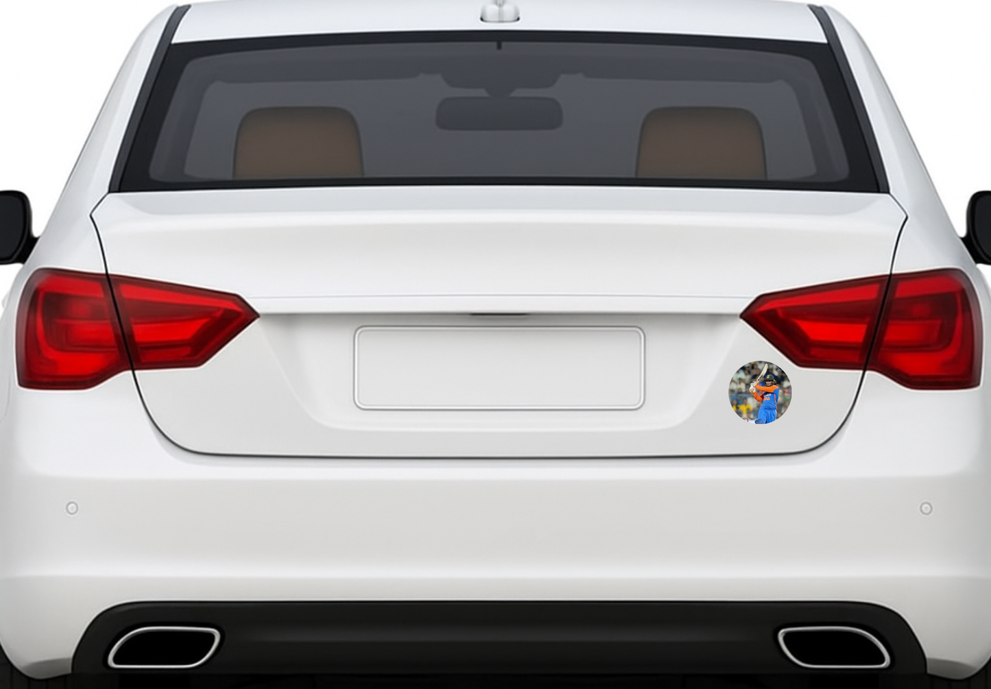 Smeeps Abhishek Sharma Sticker – 10.16 cm (4 Inch) India Cricket Fan Vinyl Decal | Waterproof UV Resistant Round Sticker