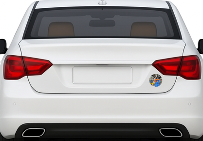 Smeeps Abhishek Sharma Sticker – 10.16 cm (4 Inch) India Cricket Fan Vinyl Decal | Waterproof UV Resistant Round Sticker