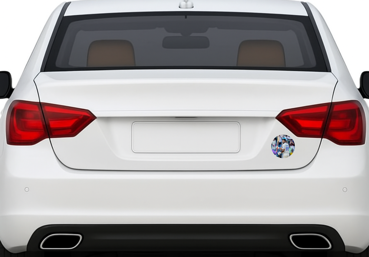 Smeeps R. Ashwin Sticker – 10.16 cm (4 Inch) India Test Cricket Legend Vinyl Decal | Waterproof UV Resistant Round Sticker