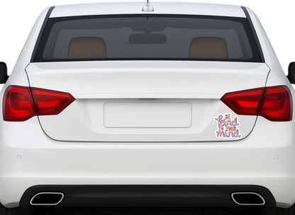 Smeeps “Be Kind To Your Mind” Sticker – 8.89 x 7.88 cm Motivational Quote Vinyl Decal | Mental Health Awareness Sticker | Waterproof & UV-Resistant Car & Bike Sticke