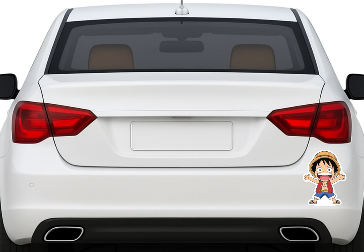 Smeeps Child Luffy Sticker – 10.16 x 7.88 cm Cute One Piece Car & Bike Vinyl Decal | Waterproof & UV-Proof Anime Sticker